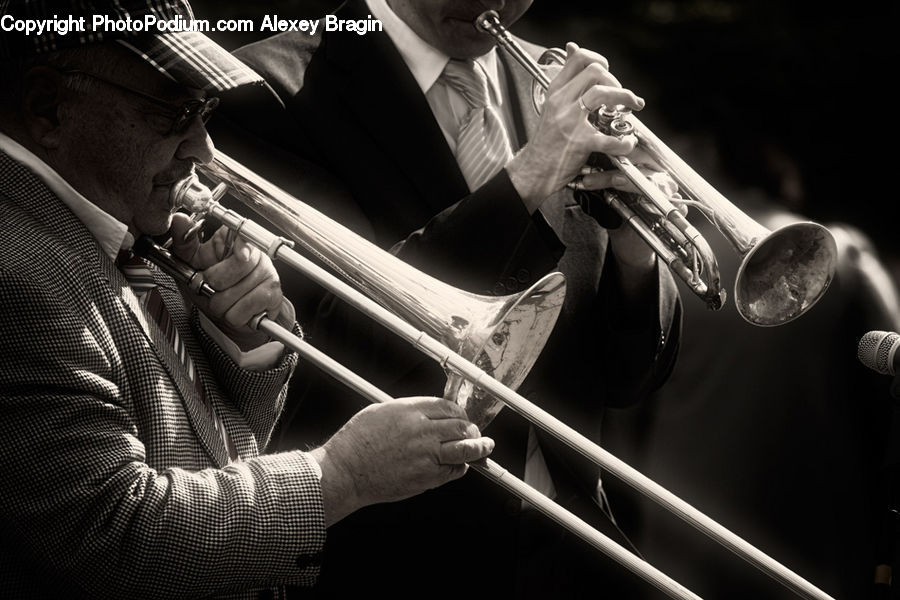 People, Person, Human, Brass Section, Horn, Musical Instrument, Trumpet