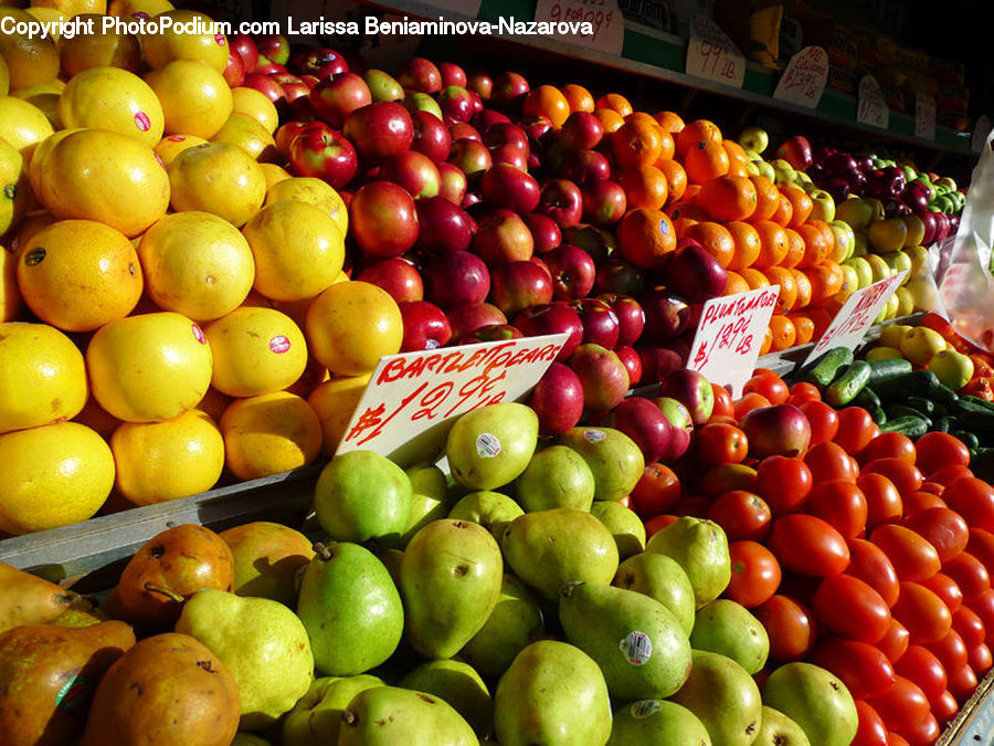 Fruit, Citrus Fruit, Grapefruit, Bazaar, Market, Produce