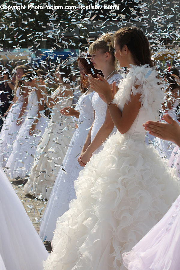 People, Person, Human, Confetti, Paper, Gown, Robe