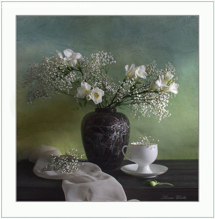 Glass, Goblet, Plant, Potted Plant, Flower Arrangement, Ikebana, Vase