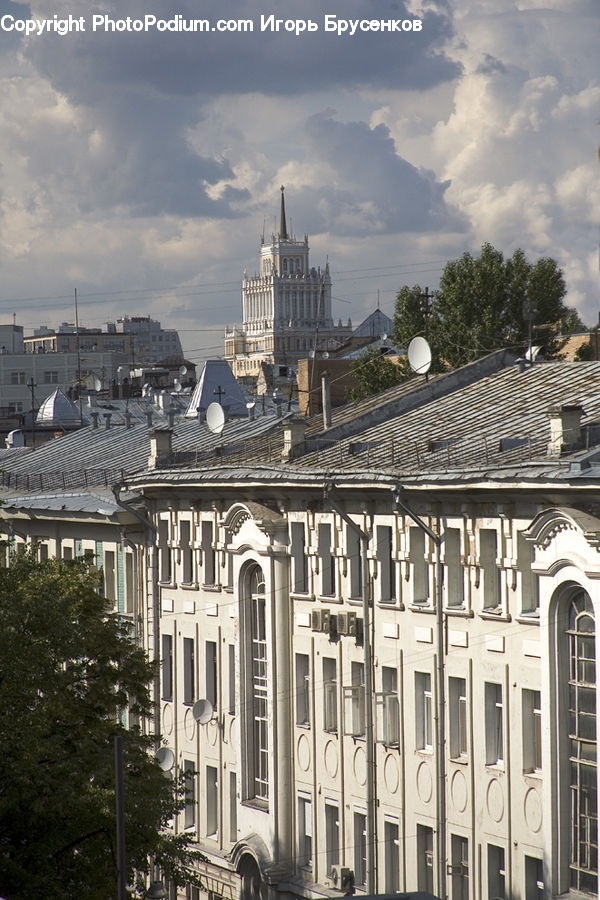 Roof, Downtown, Neighborhood, Town, Building, City, Urban