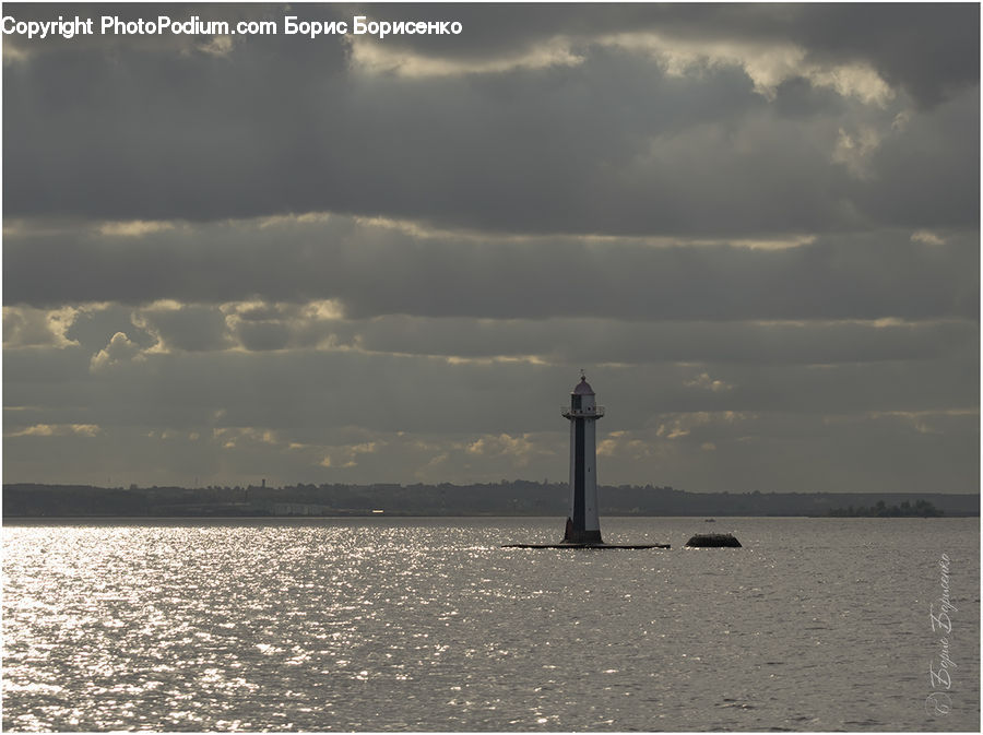 Coast, Outdoors, Sea, Water, Beacon, Building, Lighthouse