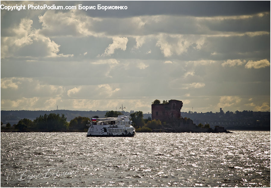 Boat, Watercraft, Dirt Road, Gravel, Architecture, Castle, Fort