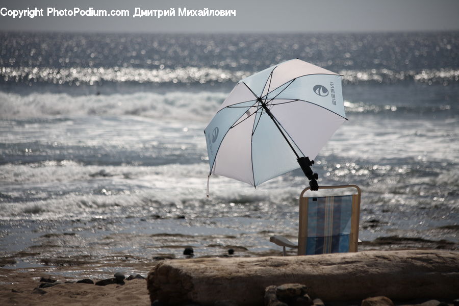 Umbrella, Beach, Coast, Outdoors, Sea, Water, Leisure Activities