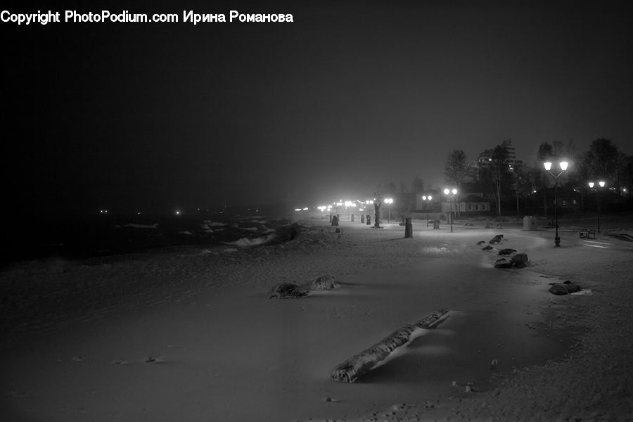 Outdoors, Sand, Soil, Night, Asphalt, Tarmac, Intersection