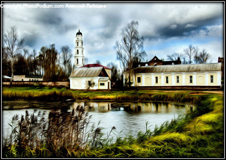 Building, Housing, Villa, Art, Modern Art, Painting, Architecture