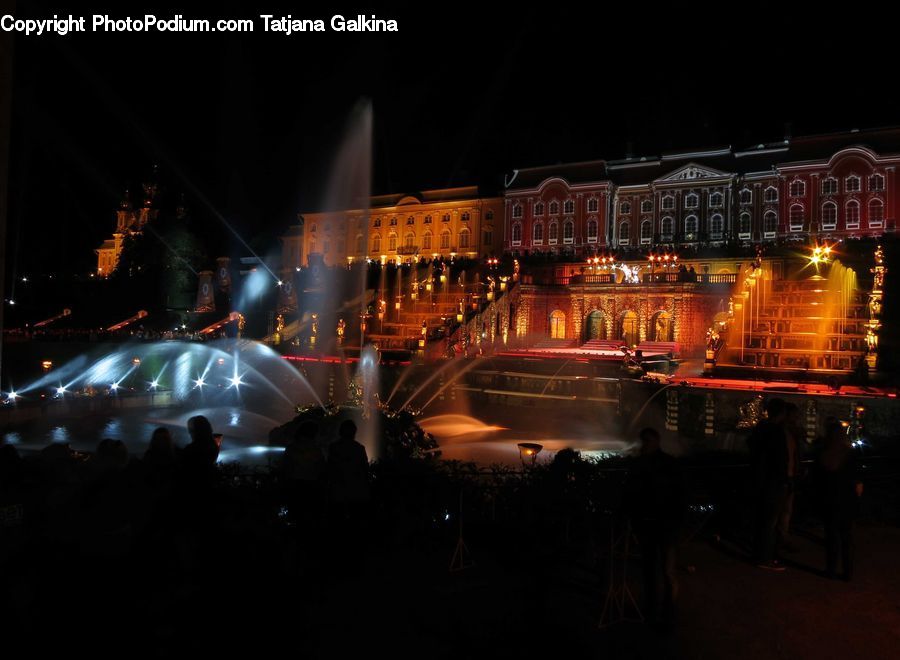 Lighting, Night, Outdoors, Fountain, Water, Bar Counter, Pub