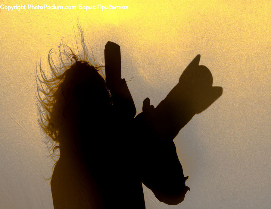 Silhouette, Finger, Face