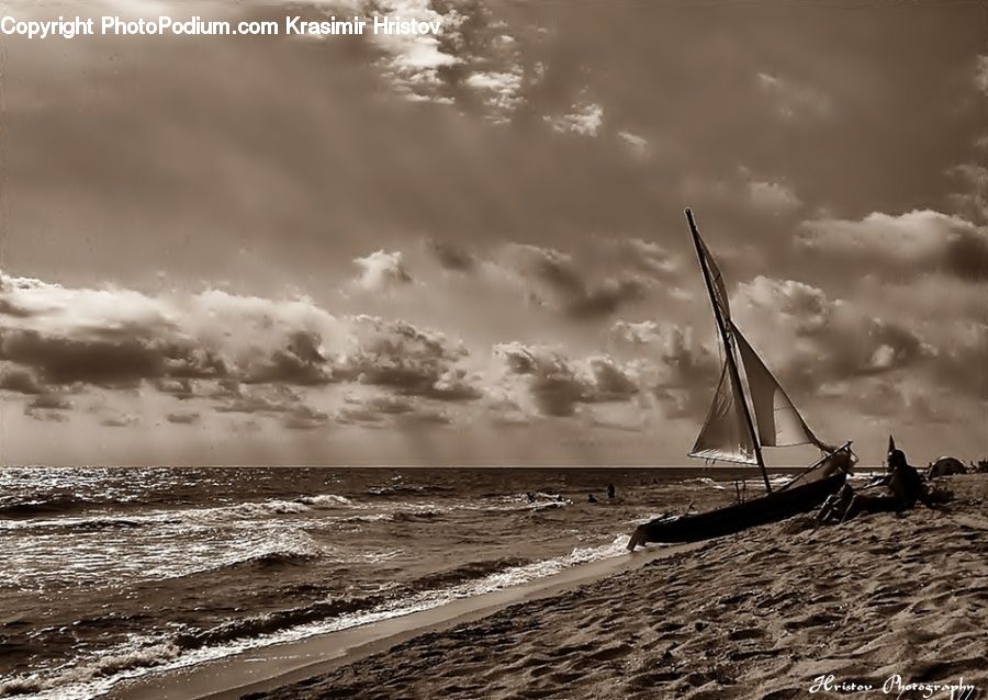 Beach, Coast, Outdoors, Sea, Water, Boat, Yacht