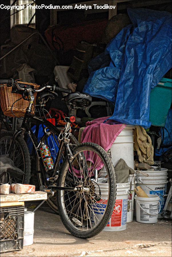 People, Person, Human, Bucket, Bicycle, Bike, Vehicle