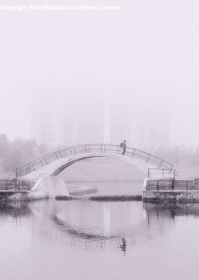 Bridge, Arch, Canal, Outdoors, River, Water