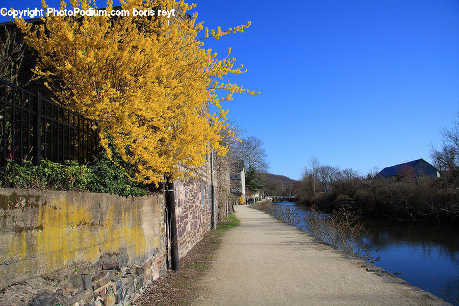 Canal, Outdoors, River, Water, Rock, Rubble, Dirt Road