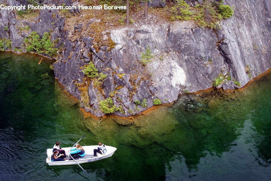 Cave, Boat, Canoe, Rowboat, Dinghy, Rock, Leisure Activities
