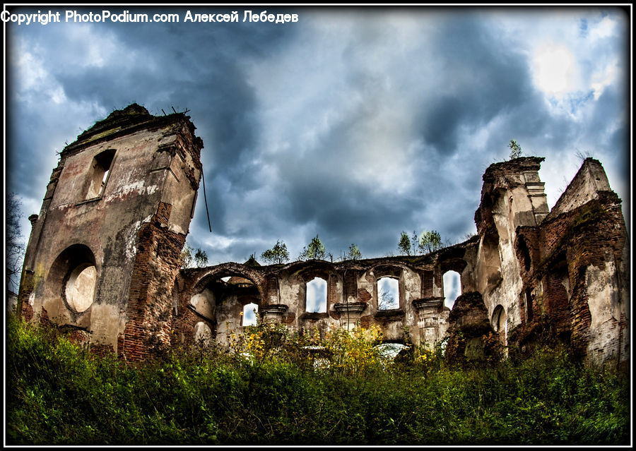 Ruins, Architecture, Castle, Fort, Arch, Bell Tower, Clock Tower