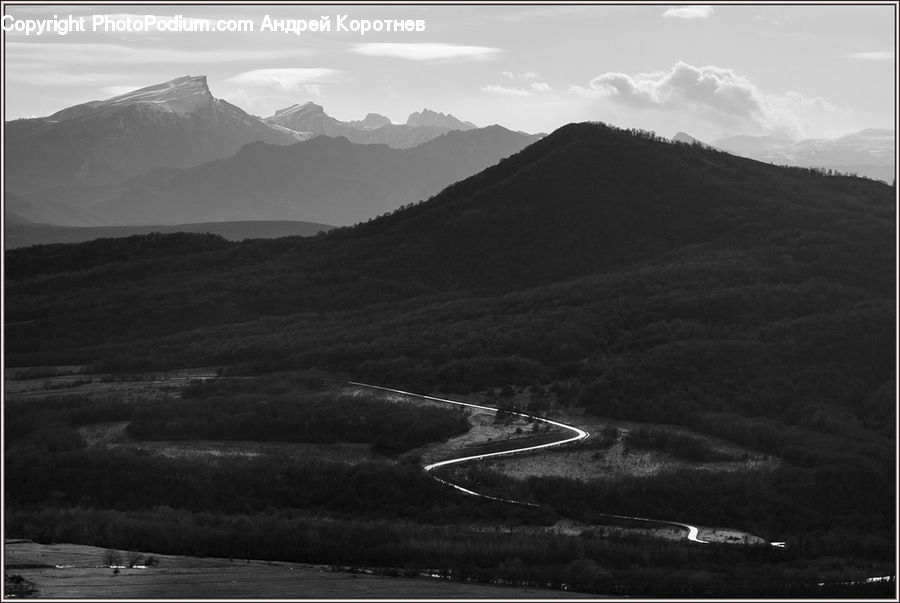 Alps, Crest, Mountain, Peak, Road, Countryside, Outdoors