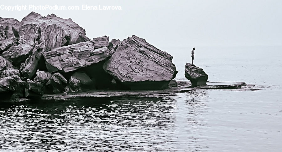 Rock, Outdoors, Sea, Water, Alps, Crest, Mountain