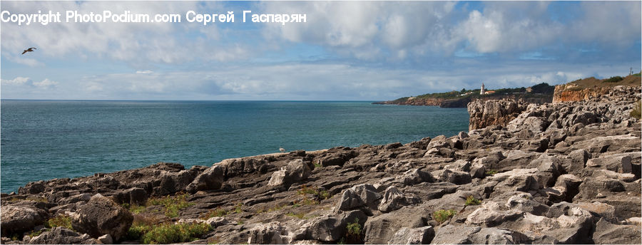 Coast, Outdoors, Sea, Water, Promontory, Cliff, Beach