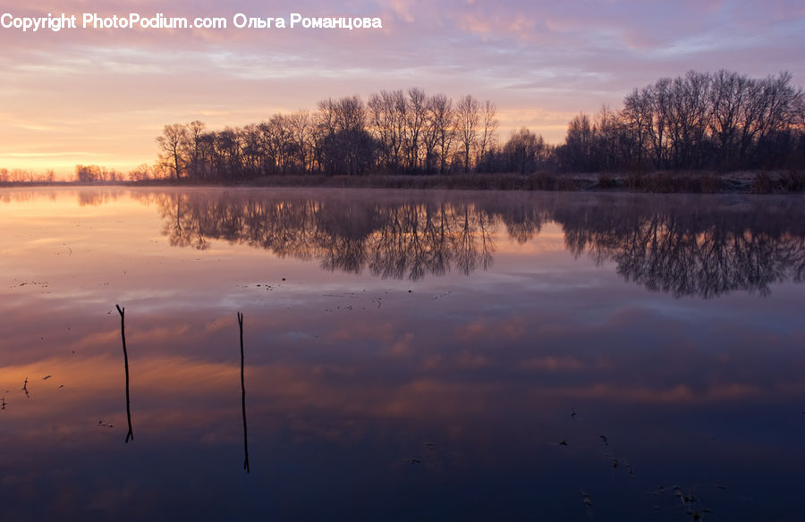 Dawn, Dusk, Red Sky, Sky, Sunrise, Sunset, Flood