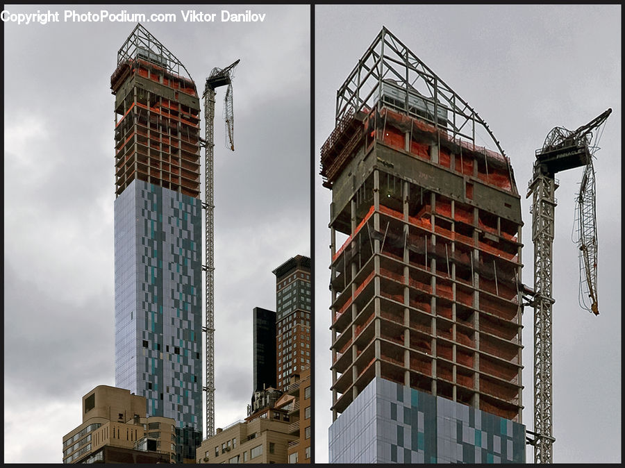 Construction, Building, Architecture, Constriction Crane, City, High Rise, Apartment Building