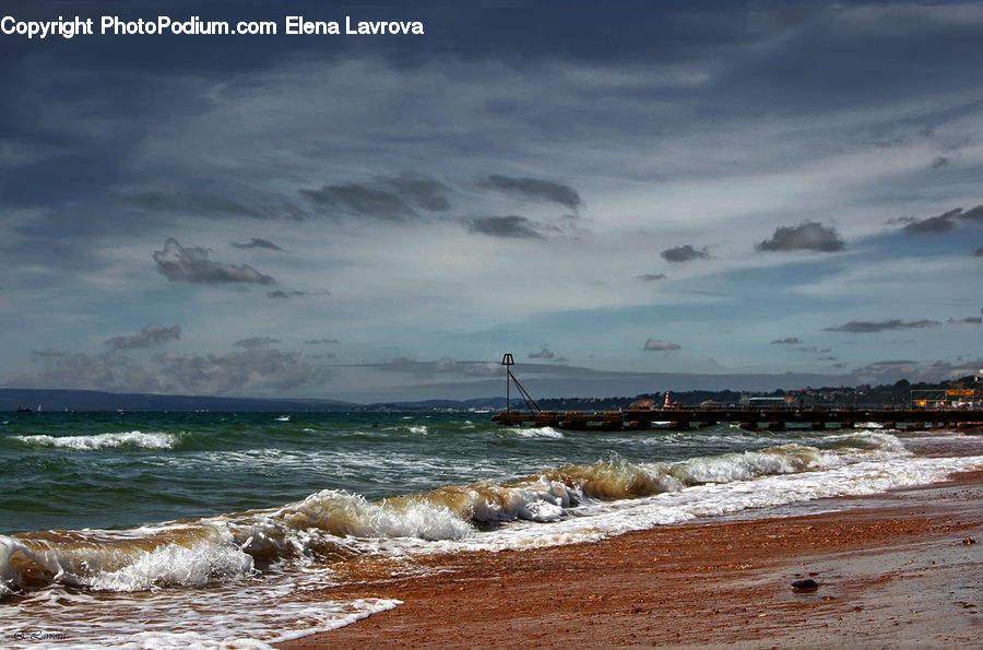Beach, Coast, Outdoors, Sea, Water, Barge, Boat