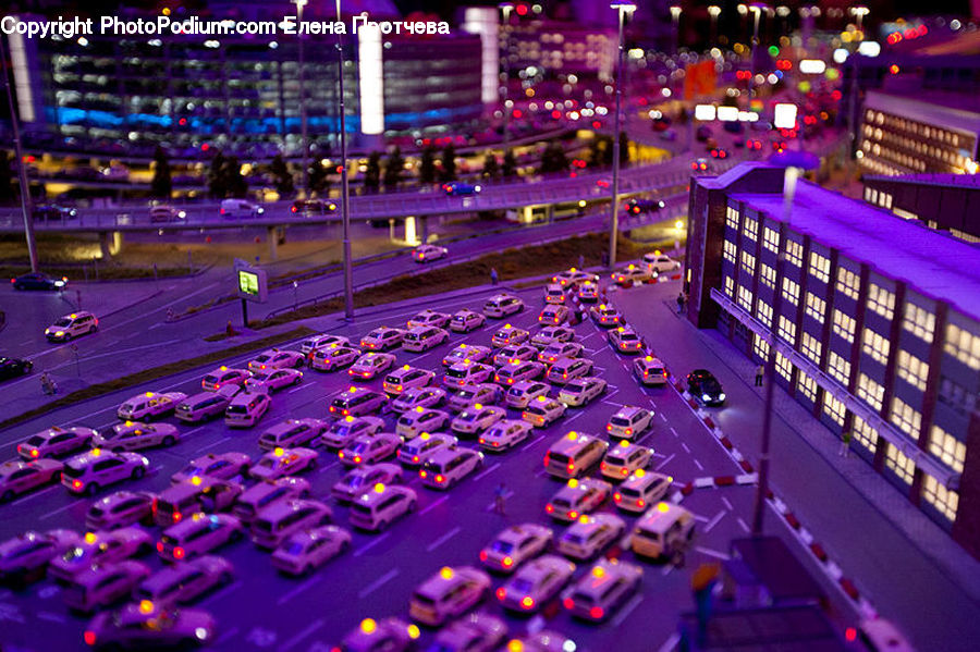 Lighting, City, Downtown, Metropolis, Urban, Night, Outdoors