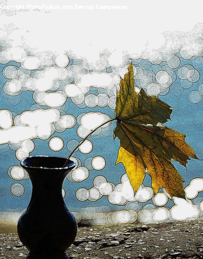 Maple, Maple Leaf, Plant, Glass, Goblet, Atlas, Map