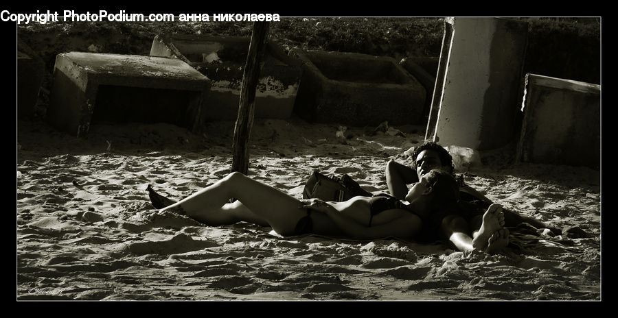 Bikini, Maillot, Swimwear, Chair, Furniture, Bunker, Asleep