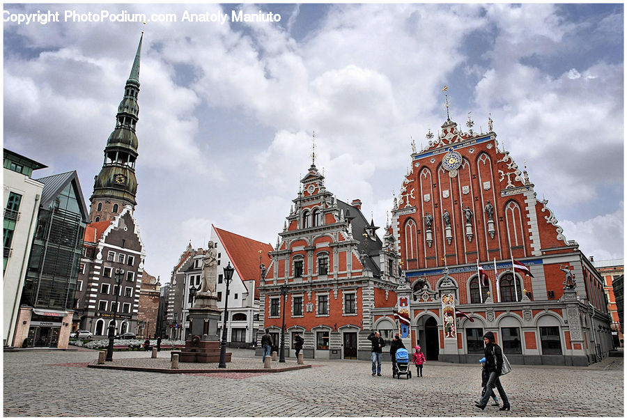 Architecture, Tower, Bell Tower, Clock Tower, Downtown, Plaza, Town Square