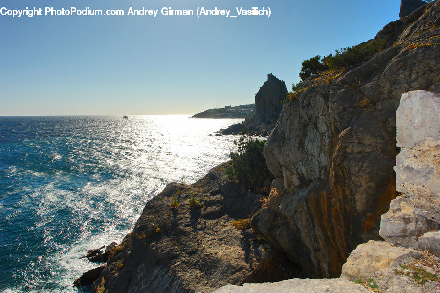 Cliff, Outdoors, Promontory, Rock, Sea, Water, Coast