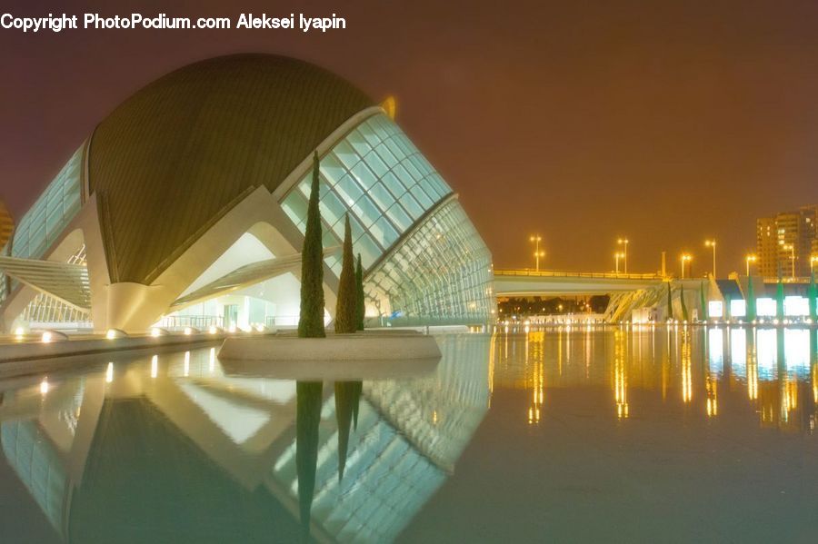 Architecture, Convention Center, Pool, Water, Observatory, Planetarium, City