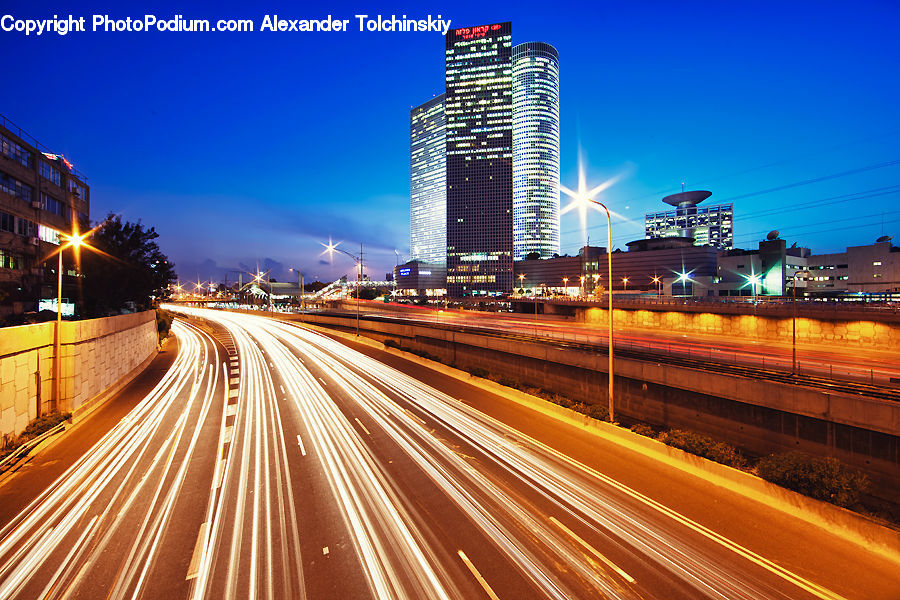Freeway, Road, City, Downtown, Metropolis, Urban, Highway