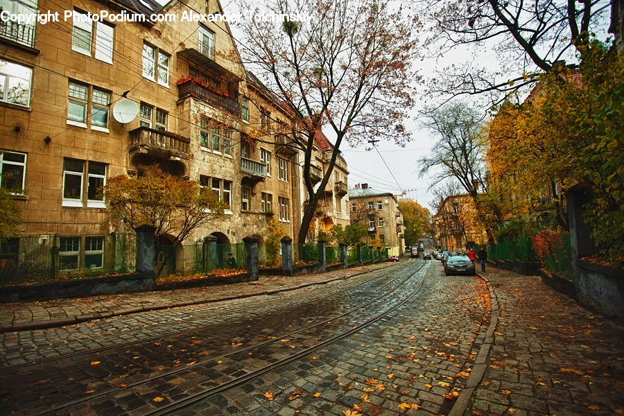 Cobblestone, Pavement, Walkway, Deck, Housing, Porch, Road