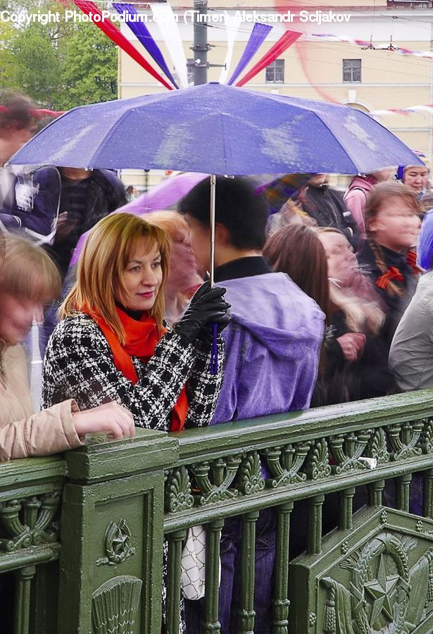 Umbrella, People, Person, Human, Crowd, Make Out, Portrait