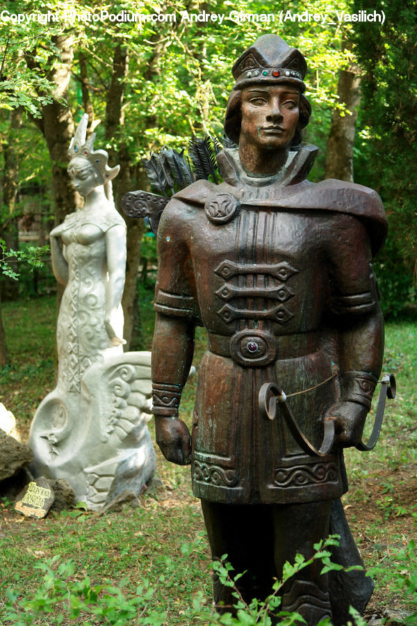People, Person, Human, Art, Sculpture, Statue, Plant