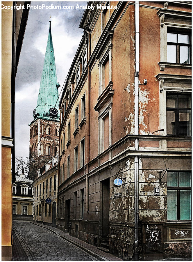 Window, Alley, Alleyway, Road, Street, Town, Building