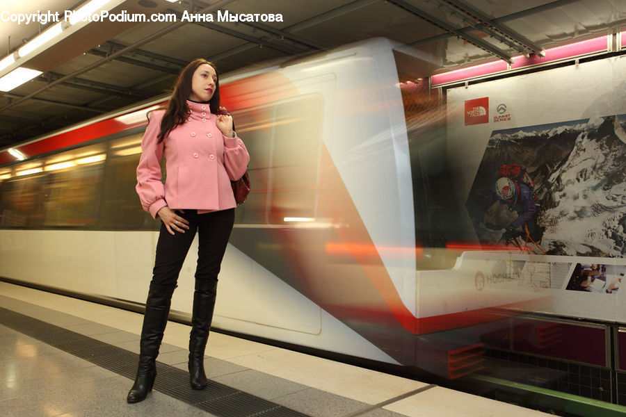 People, Person, Human, Subway, Train, Train Station, Vehicle