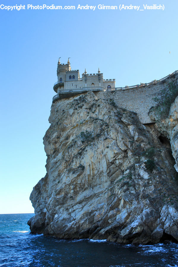 Cliff, Outdoors, Castle, Fort, Architecture, Housing, Monastery