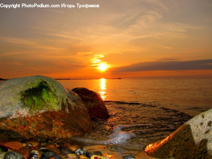 Rock, Coast, Outdoors, Sea, Water, Bread, Bread Loaf