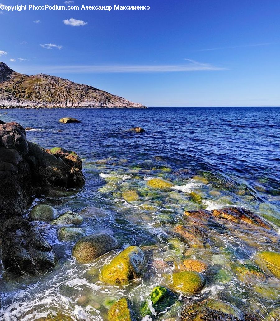 Algae, Outdoors, Sea, Water, Coast, Ocean, Promontory