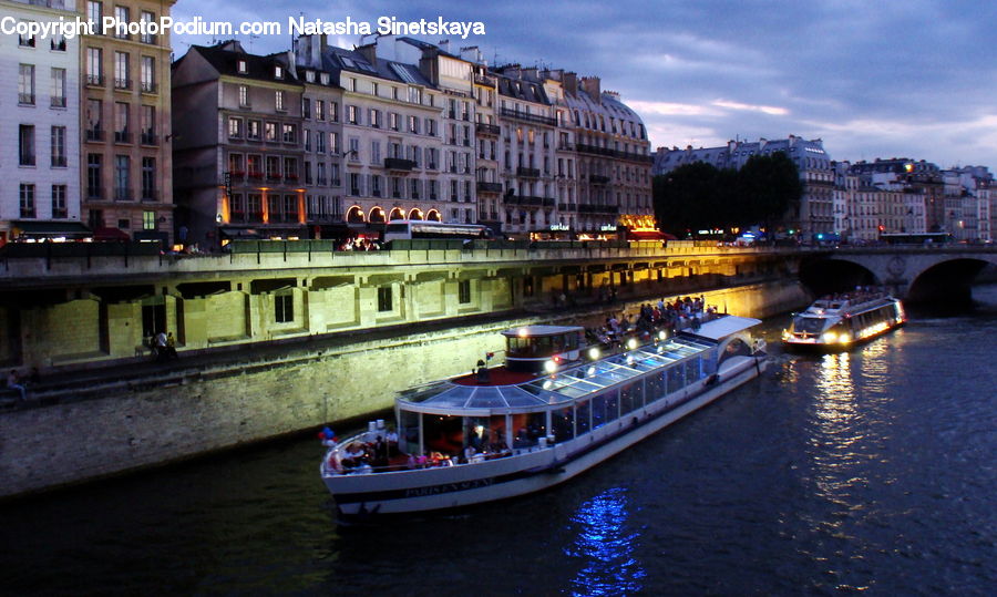 Canal, Outdoors, River, Water, Cruise Ship, Ferry, Freighter