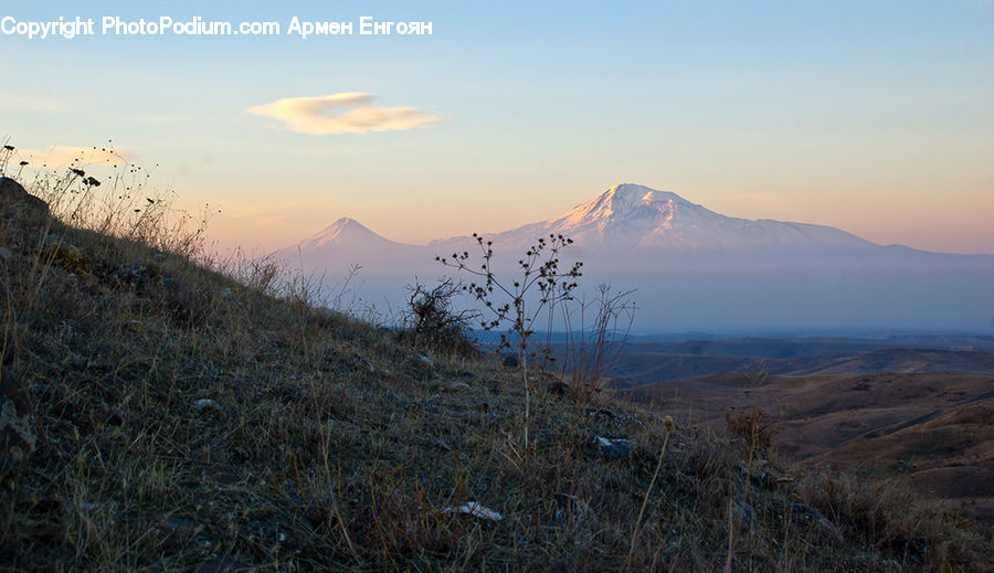 Mountain, Mountain Range, Outdoors, Field, Grass, Grassland, Land