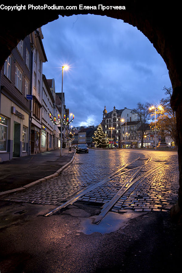 Asphalt, Tarmac, Architecture, Downtown, Plaza, Town Square, Cobblestone