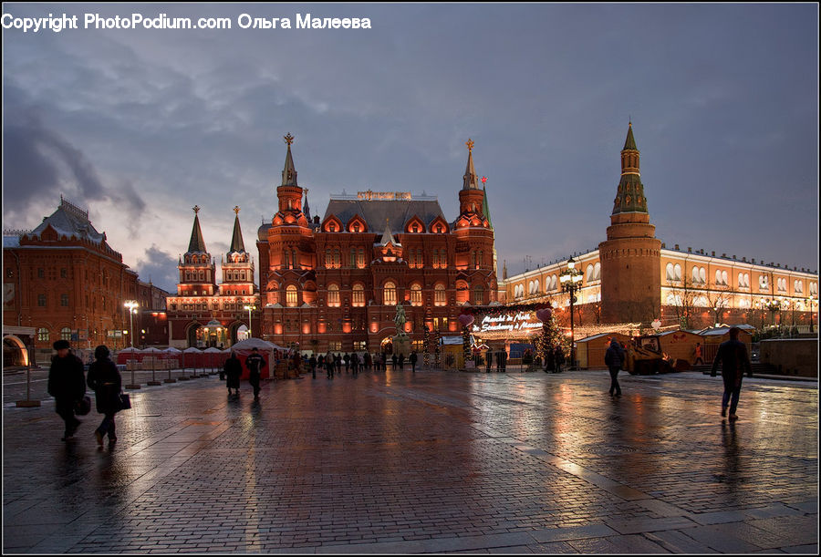 Architecture, Downtown, Plaza, Town Square, Castle, Mansion, Palace