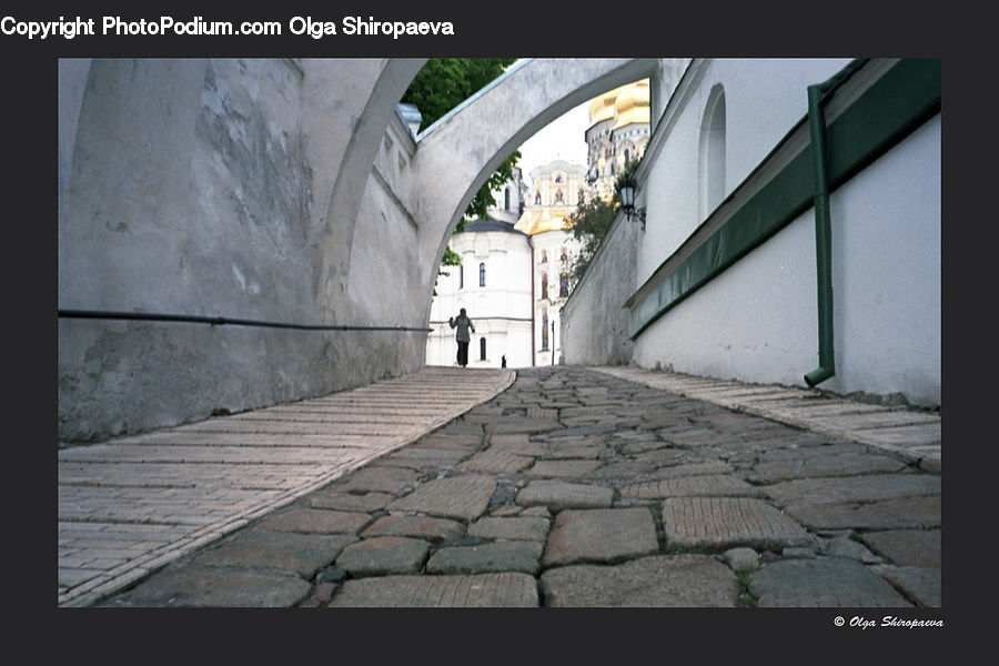 Architecture, Housing, Monastery, Patio, Cobblestone, Pavement, Walkway