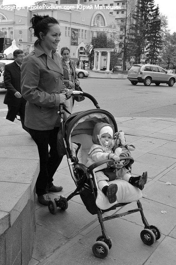 Stroller, People, Person, Human, Automobile, Car, Vehicle