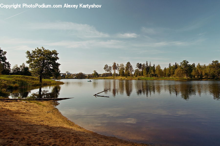 Lake, Outdoors, Water, Field, Grass, Grassland, Plant