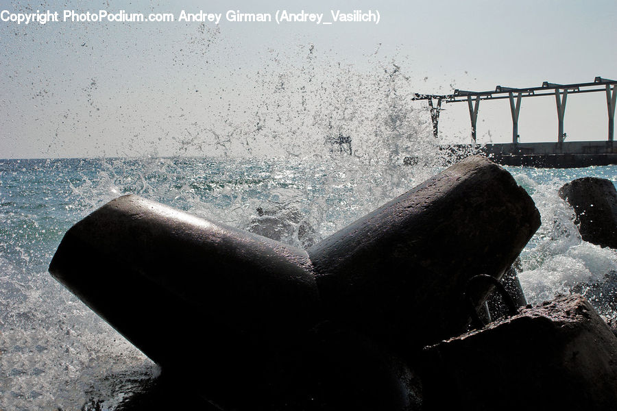 Coast, Outdoors, Sea, Water, Banister, Handrail