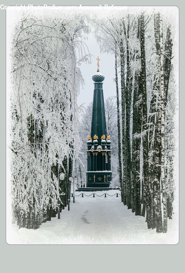 Ice, Outdoors, Snow, Bench