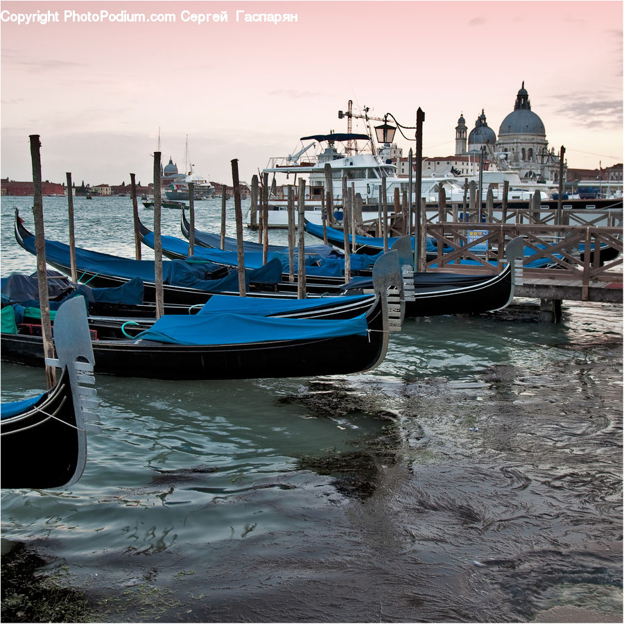 Boat, Gondola, Watercraft, Dock, Landing, Pier, Chair