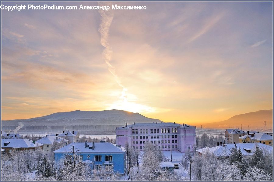 Arctic, Snow, Winter, Building, Housing, Azure Sky, Cloud